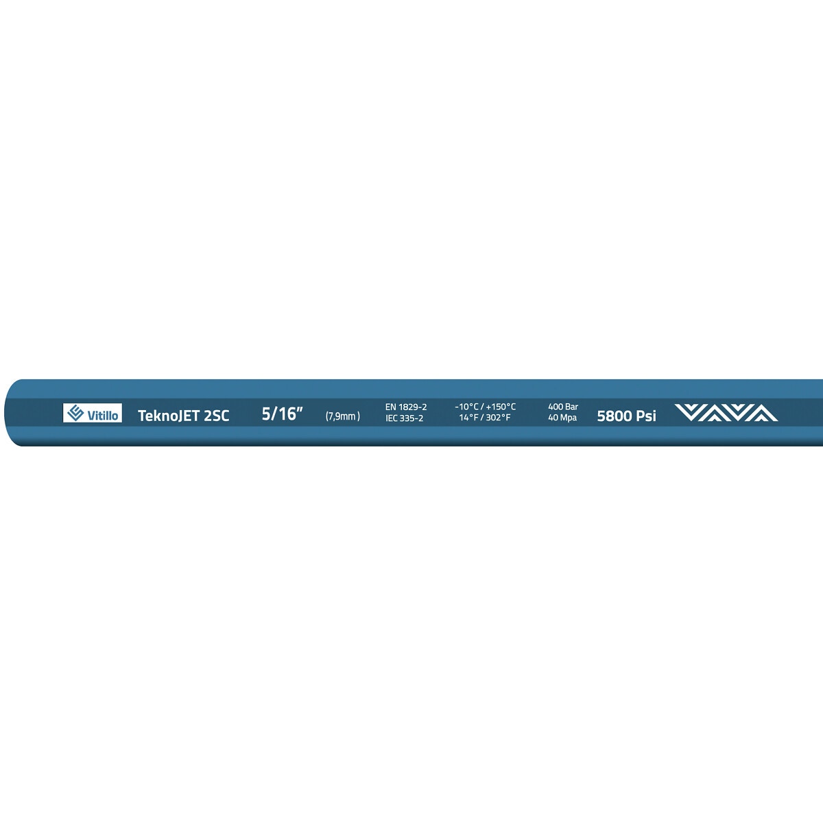 Mazgāšanas šļūtene 2sc-5/16 400bar 150c zils