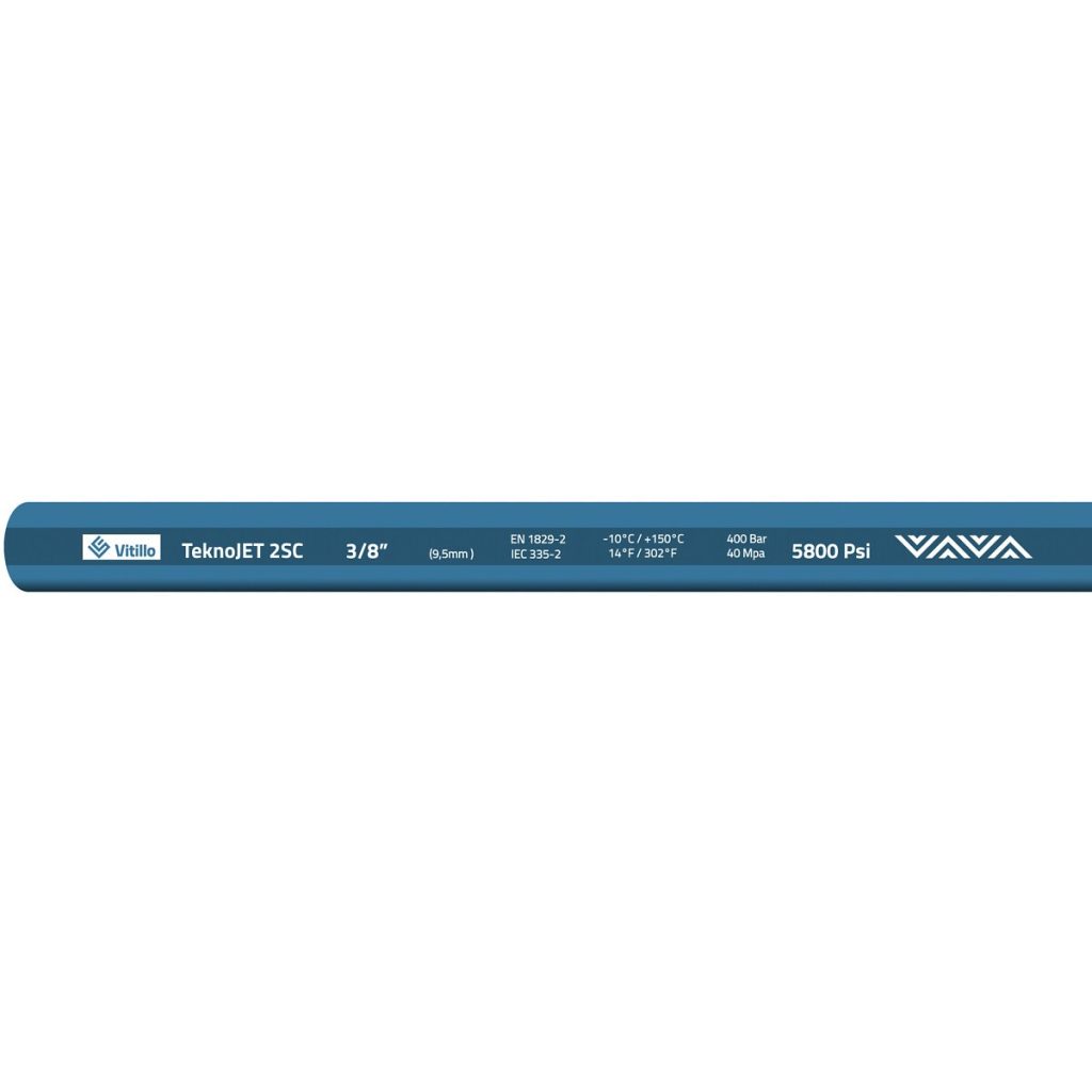 Mazgāšanas šļūtene 2sc-3/8 400bar 150c zils