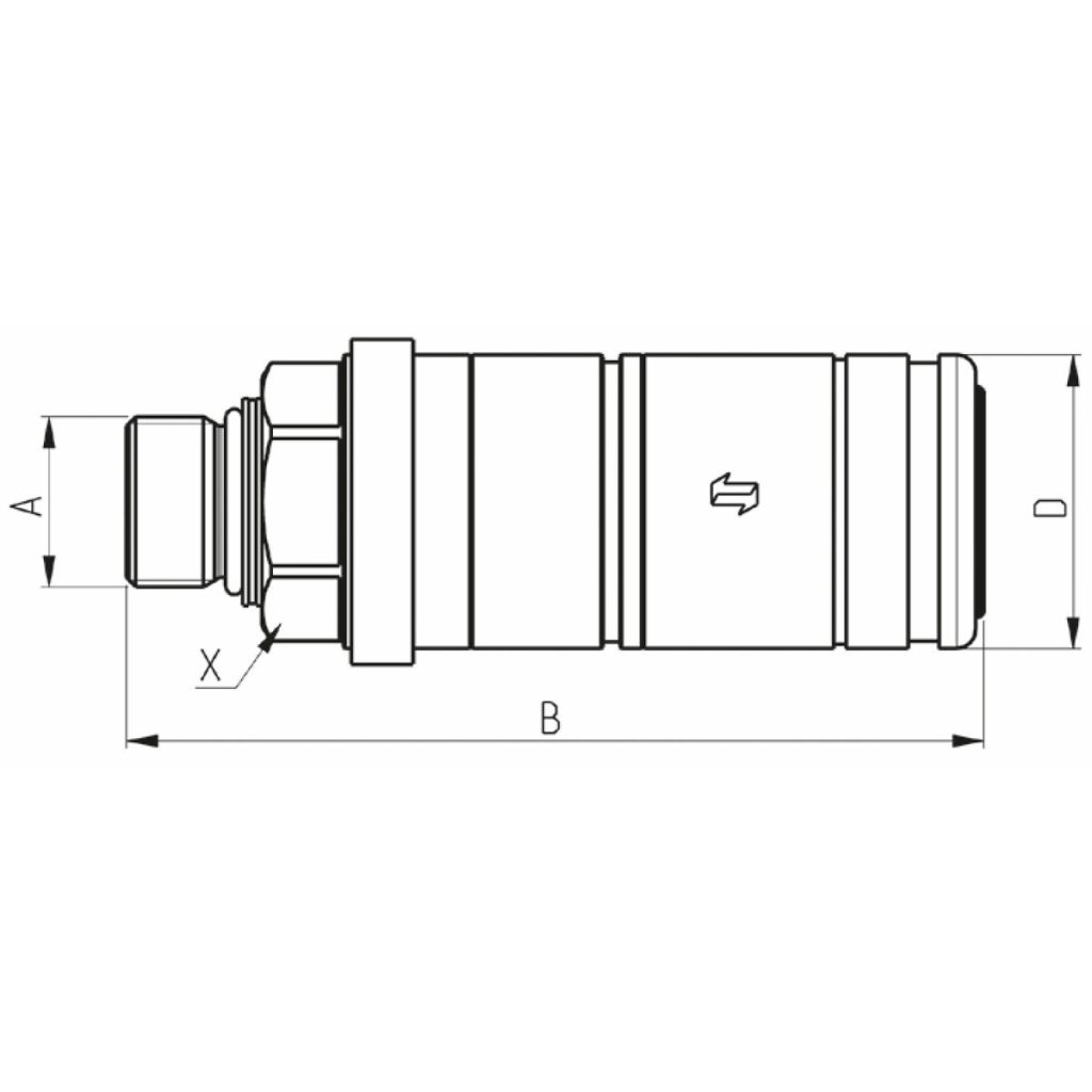 ĀTRĀKA SAVIENOJUMA UZMAVA SIEVIEŠU 1/2" BSP PUSH-PULL ĀTRĀK