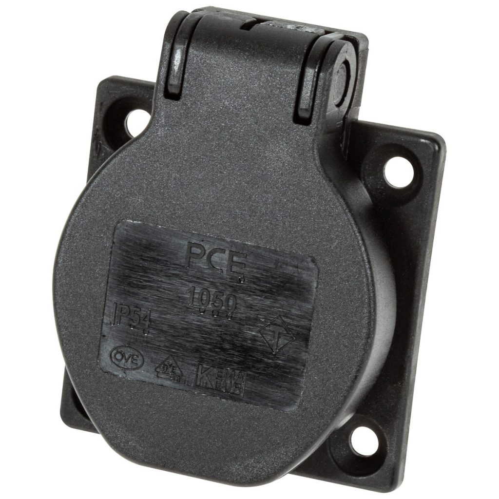 Paneļa kontaktligzda schuko 16a 230v ip54