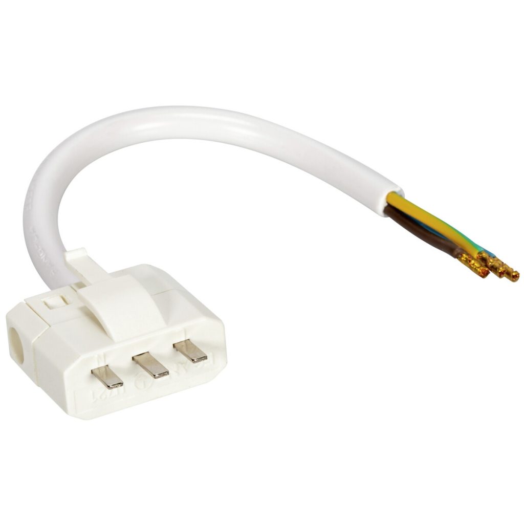 Gaismekļa kontaktdakša ar vadu 2-p dcl 15,5cm 3g0.75mm