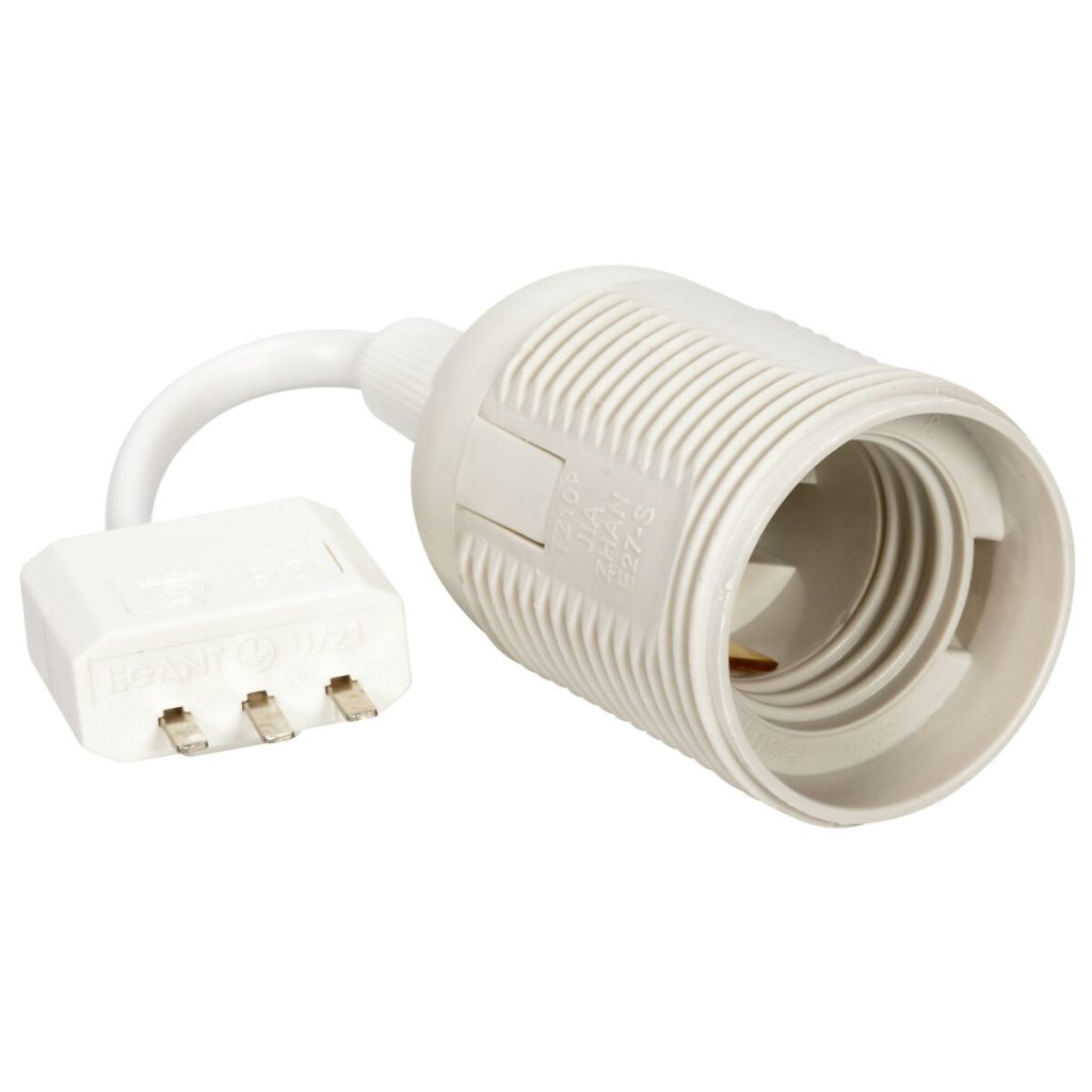 Gaismekļu pakaramais e27 dcl 2-polu 10cm nesakopts