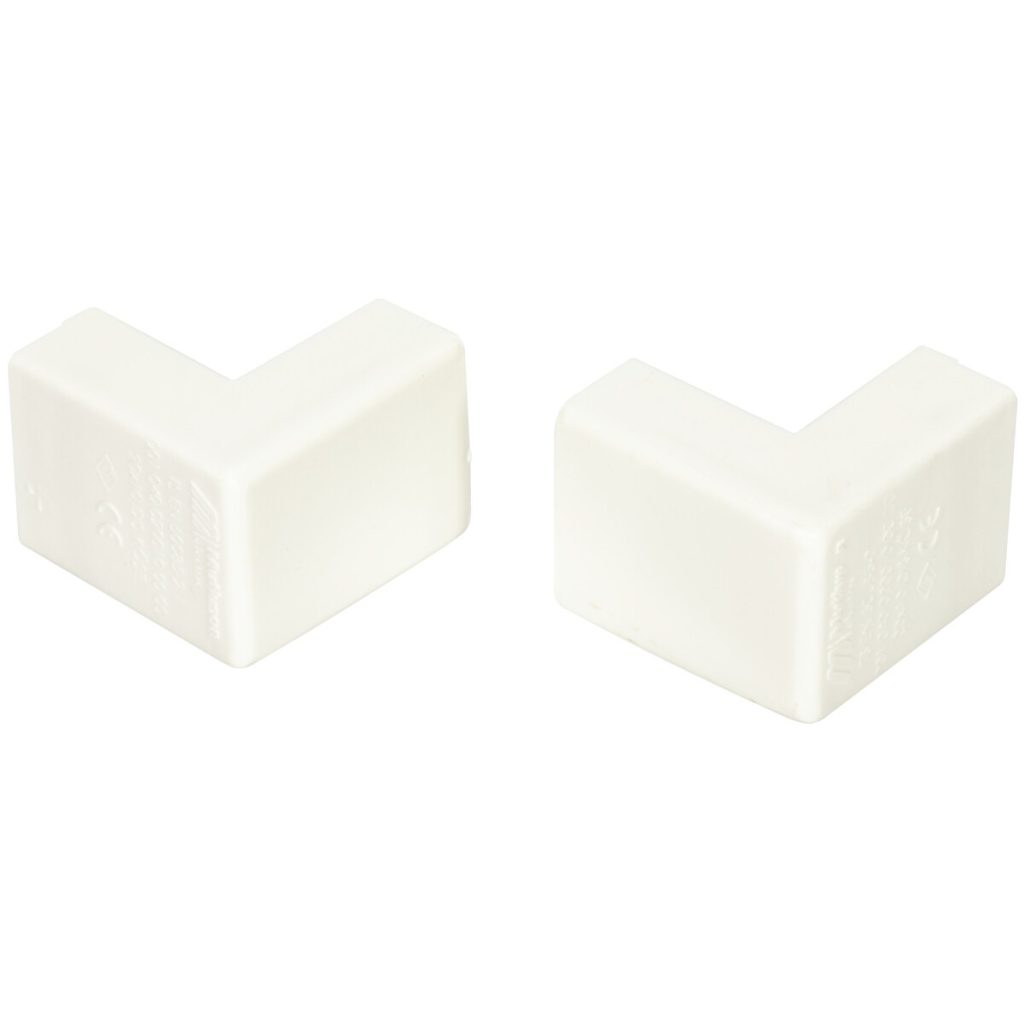 Kabeļu kanāla ārējais stūris 20 × 10, plastmasa