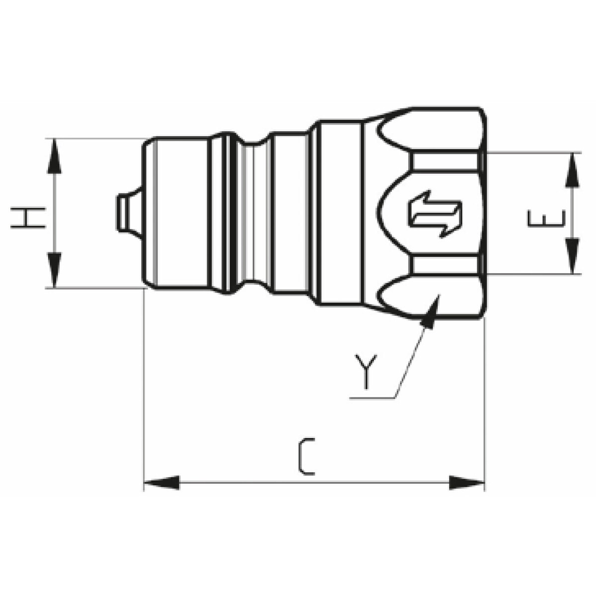 ĀTRĀ SAVIENOJUMA UZMAVA ĀRĒJĀ 3/8" BSP ISO A 7241-1 ĀTRĀK