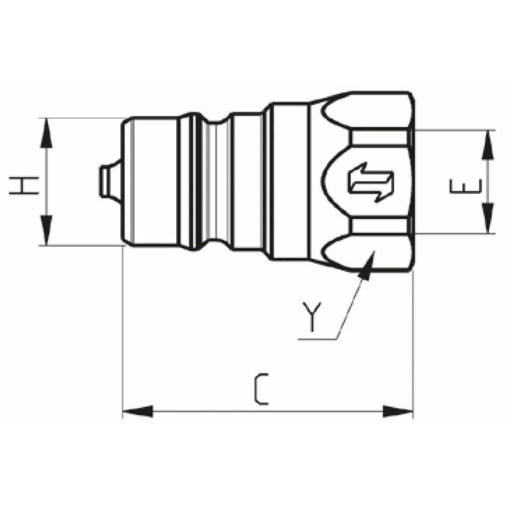 ĀTRĀ SAVIENOJUMA UZMAVA VĪRIEŠU 3/4" BSP ISO A 7241-1 ĀTRĀK