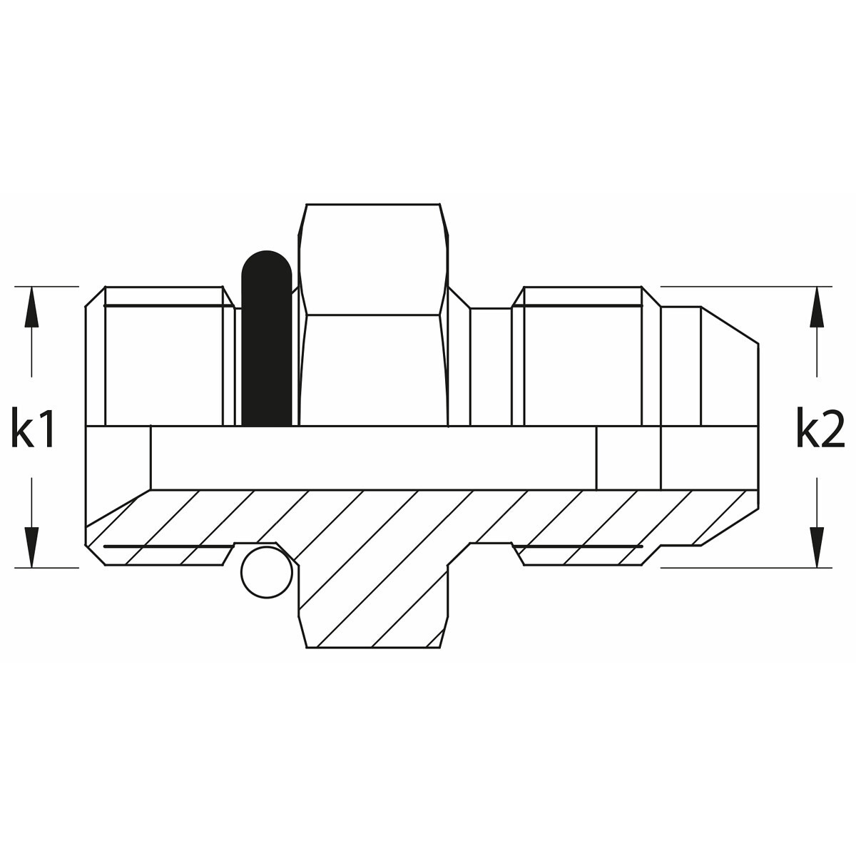 Adapteris taisns bsp-jic 1/4-9/16 ārdurv.