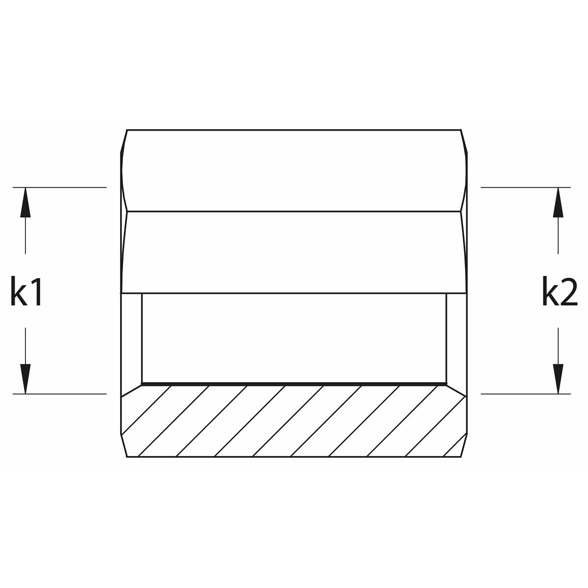 Adapteris taisns bsp 1/4-1/4 sieviešu