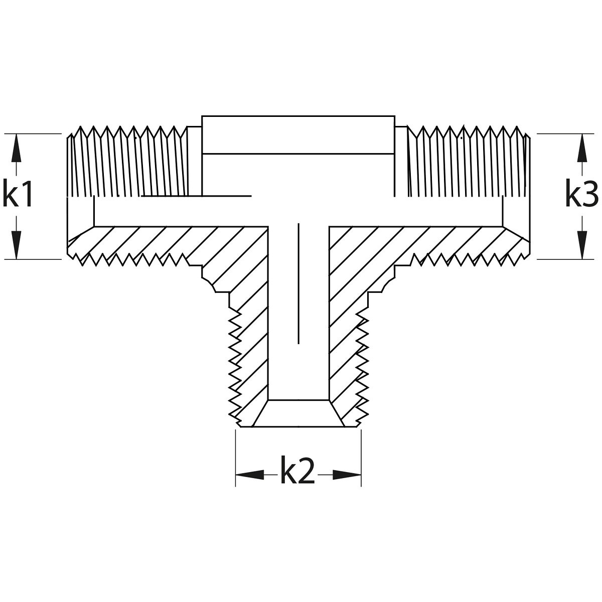 T-veida adapteris bsp 1/2 vīrietis-vīrišķis-vīrišķis