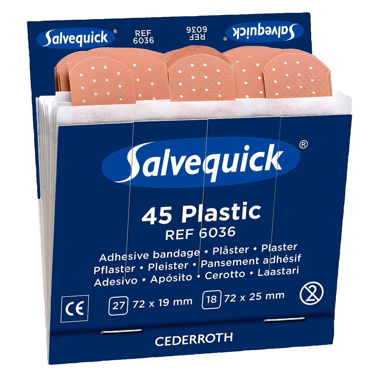 Plastmasas apmetums 6x45 gab. salvequick