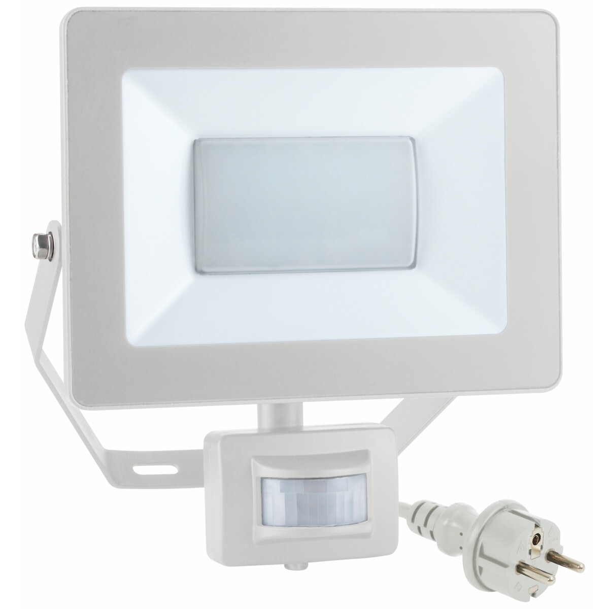 Led prožektors 3800lm 50w/230v balts ar sensors