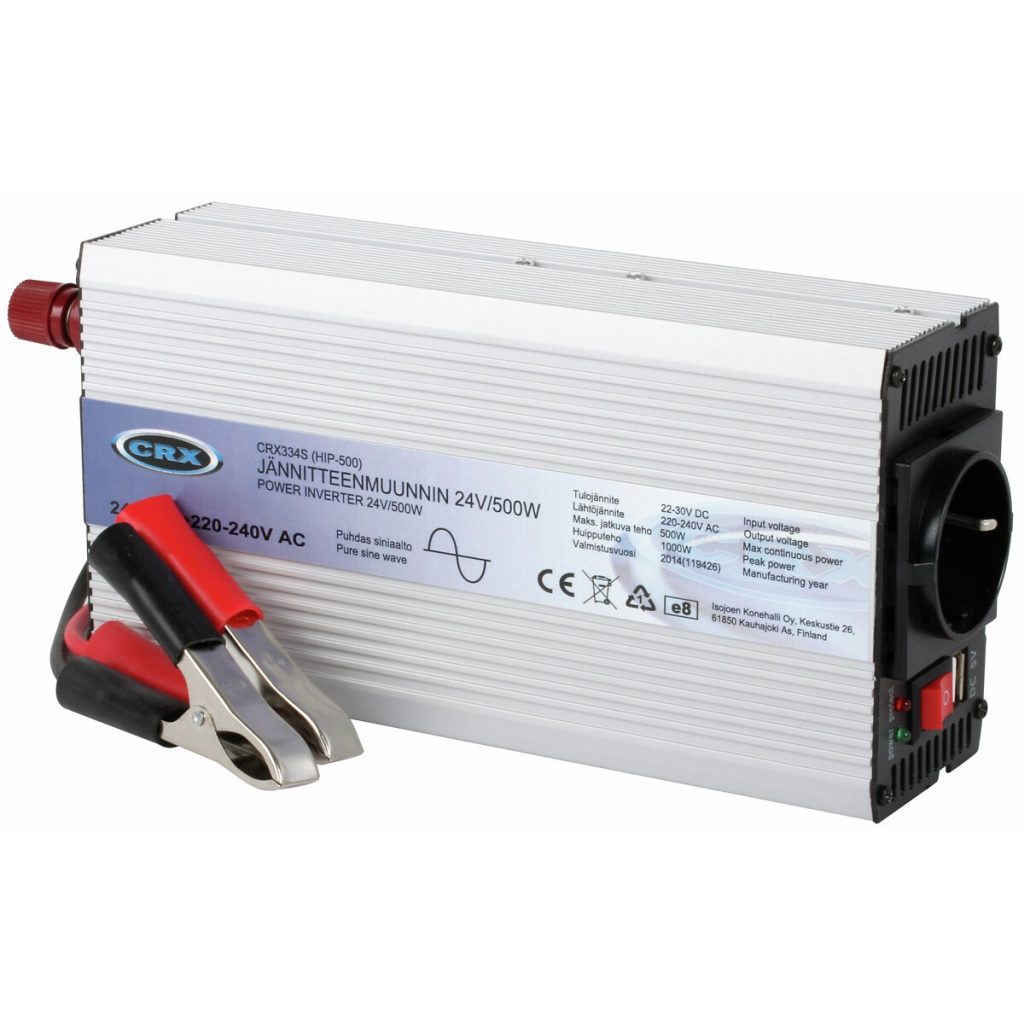 Jaudas invertors 24v/230v 500w tīra sinusoidālā viļņa.