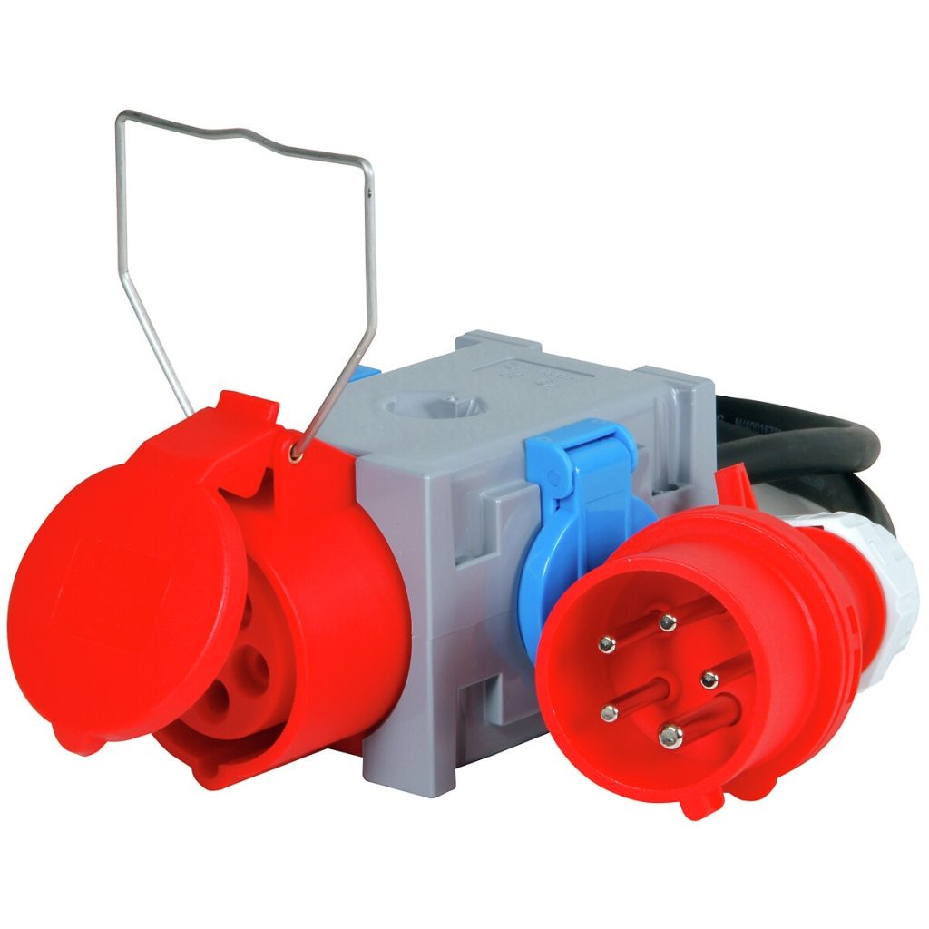 Strāvas strāvas adapteris 16a 1x400v / 2x230v
