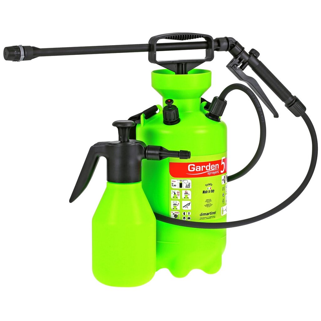 SPIEDIENA SMIDZINĀTĀJS 5L + ROKAS SMIDZINĀTĀJS 1,5L DĀRZA