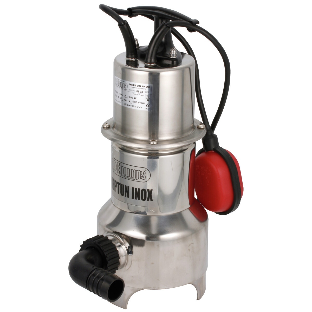 Iegremdējamais sūknis 800 W inox