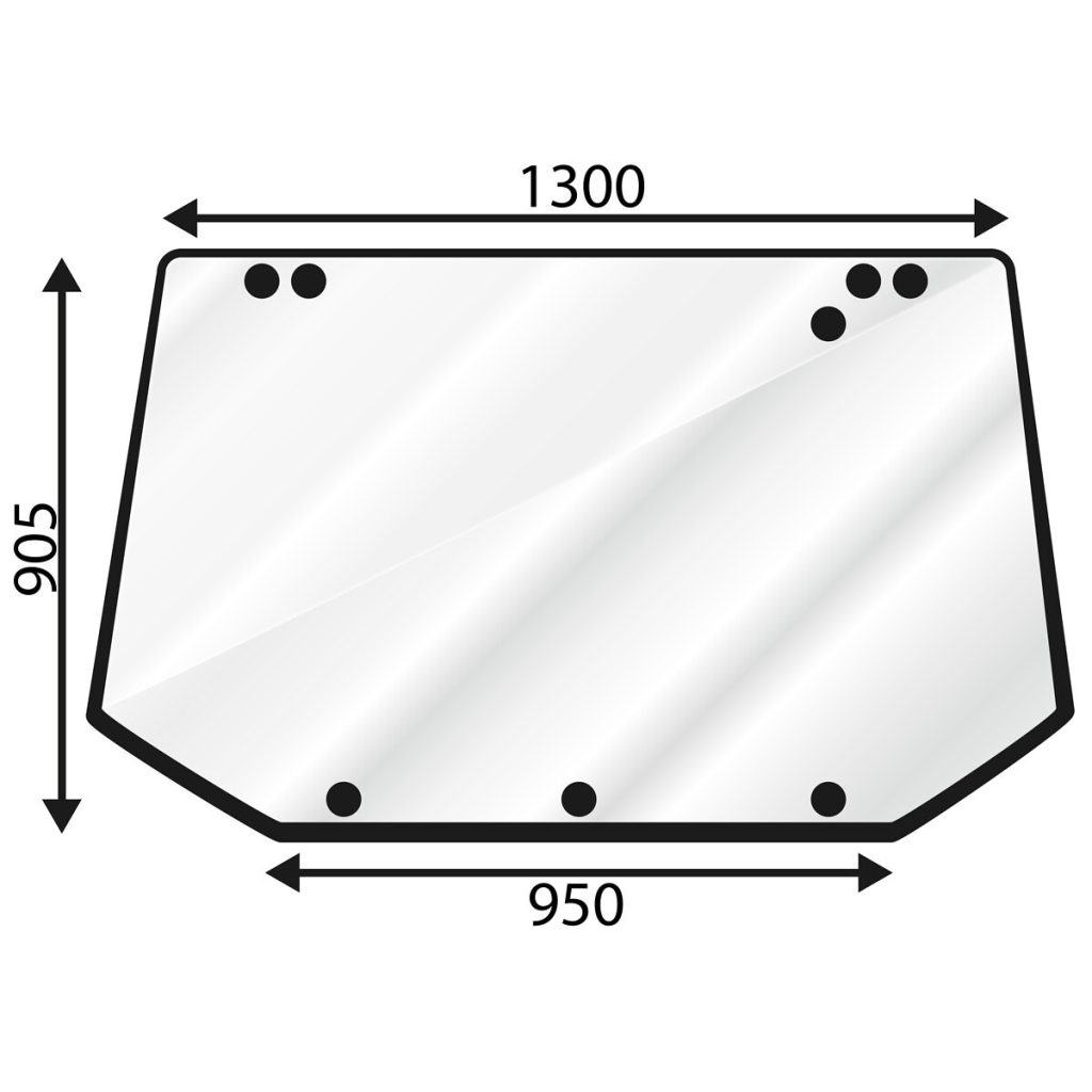 AIZMUGURĒJĀ STIKLA AUGŠĒJĀ DAĻA FORD 5640-8340 SL SLE