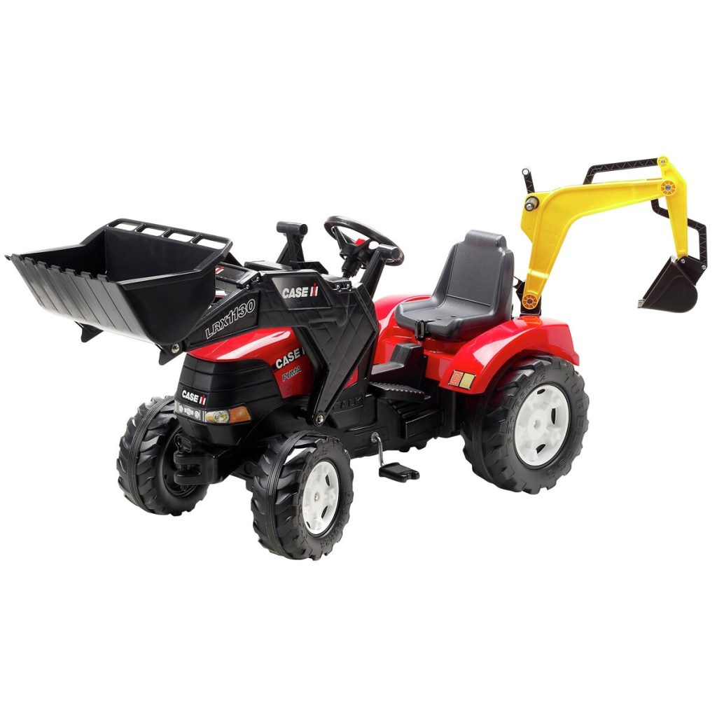 PEDĀĻU TRAKTORS AR IEKRĀVĒJU UN EKSKAVATORA KORPUSU