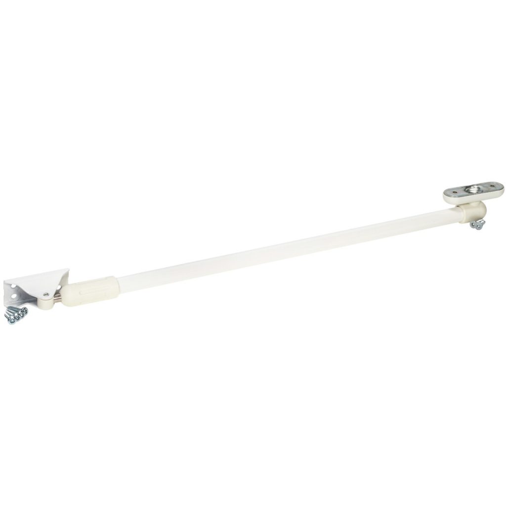 Durvju turētājs 480 mm tērauds/plastmasa/balts