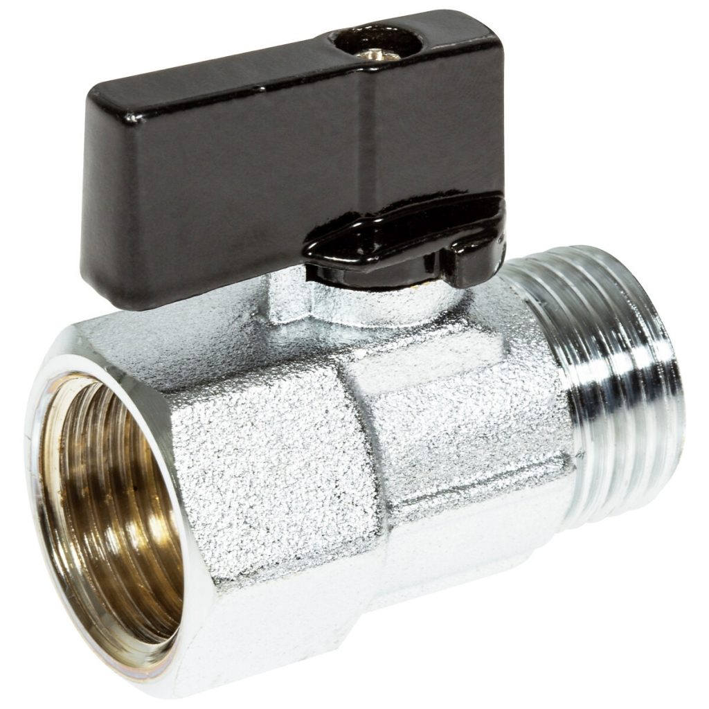 Lodveida vārsts 1/2″ mini sieviete/majors