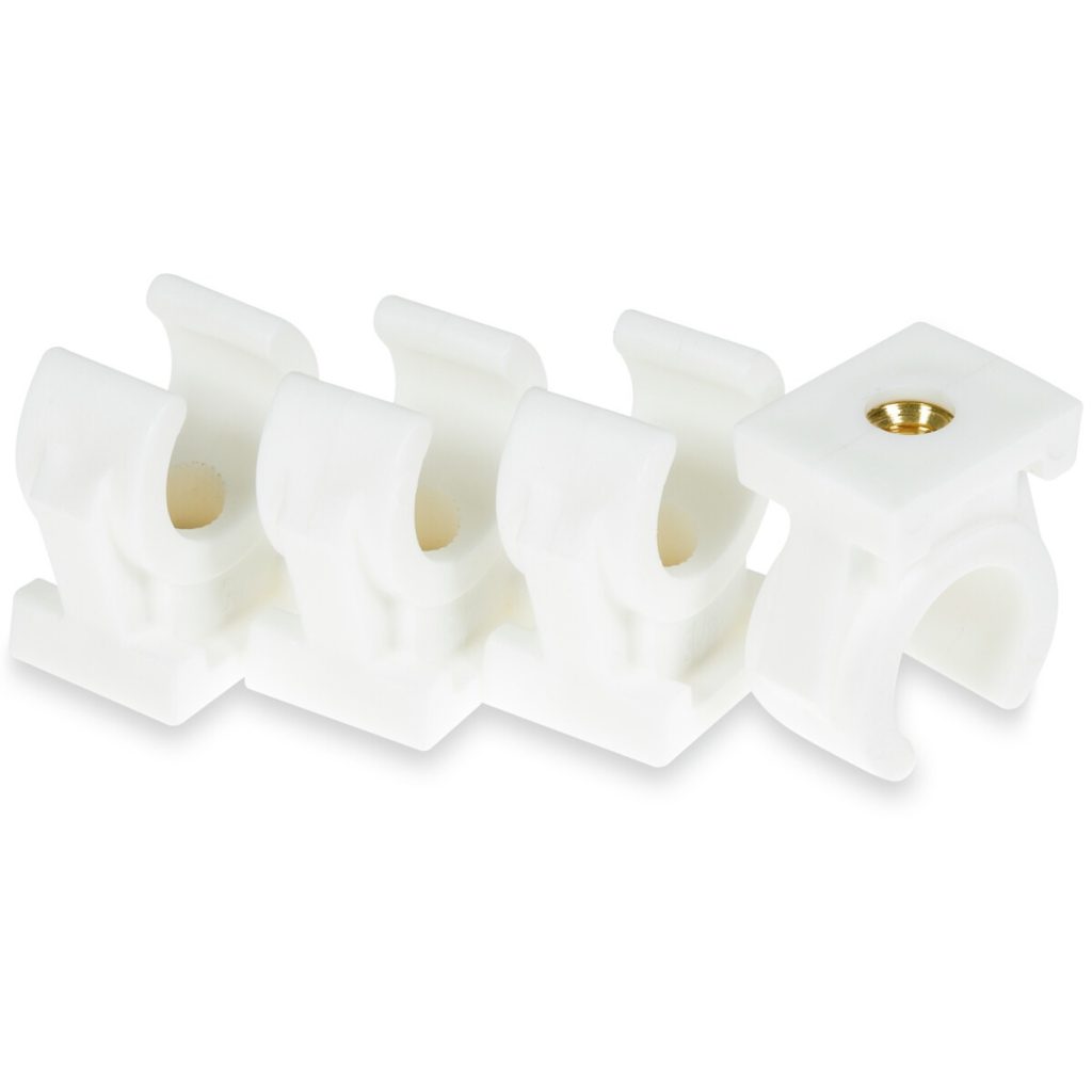 Stiprinājuma skava 10mm balts 4 gab.