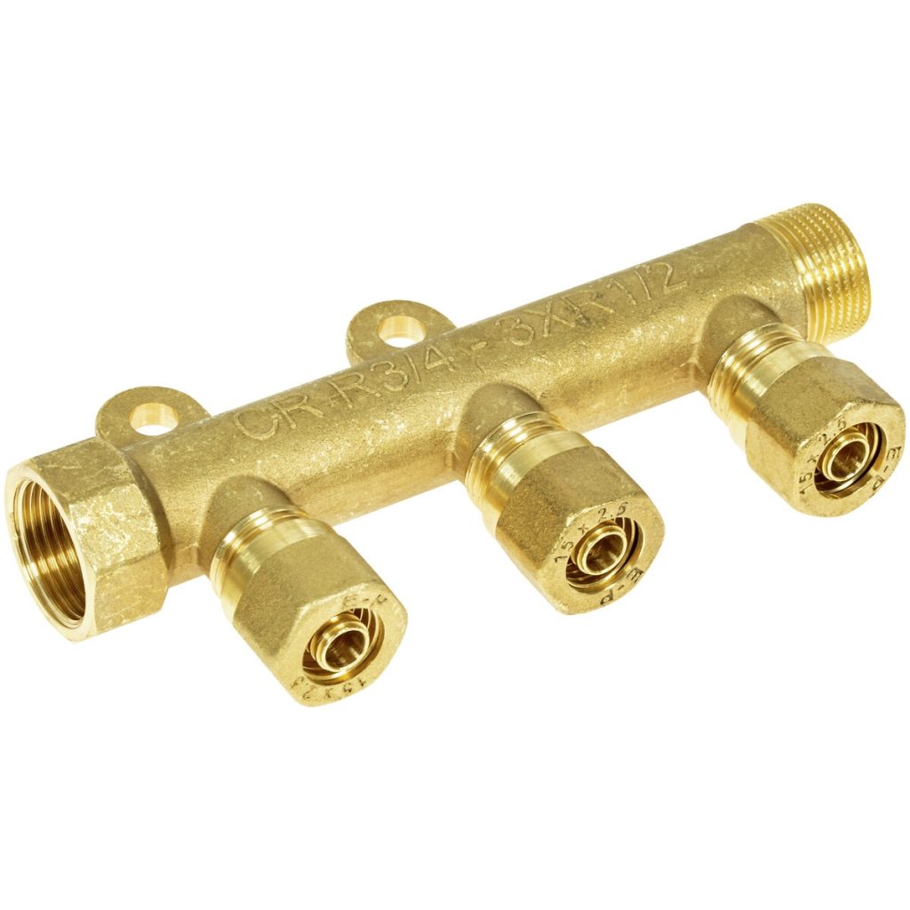 Kolektors 3 gab. 15 mm pex savienotāji