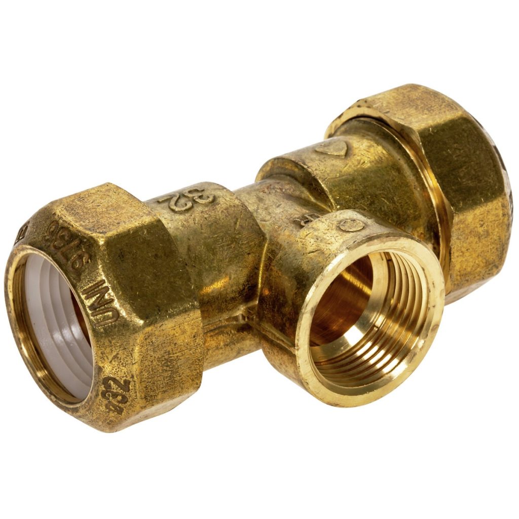 T-veida savienojums 25- 3/4″ -25mm misiņa plastmasas-sl-plastmasas