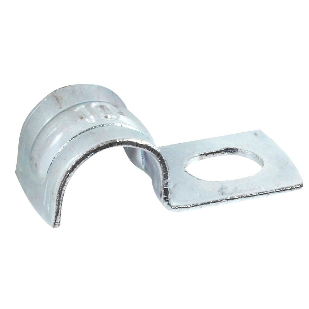 Kabelis klips 16mm 10gab ar vienu caurumu cinkots