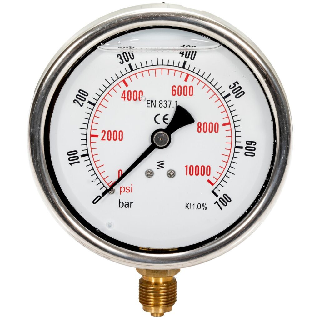 Manometrs 0–700 bar NPT 3/8"