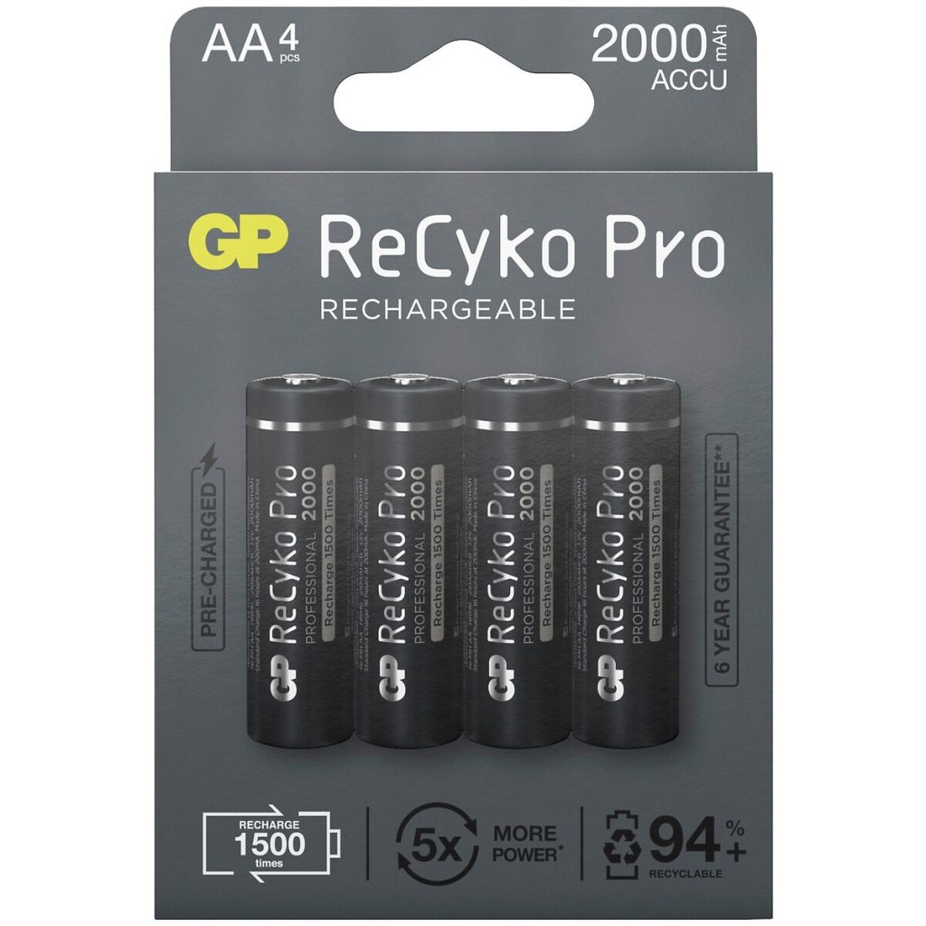 Uzlādējama baterija 1,2v aa 2000mah recyko pro 4p