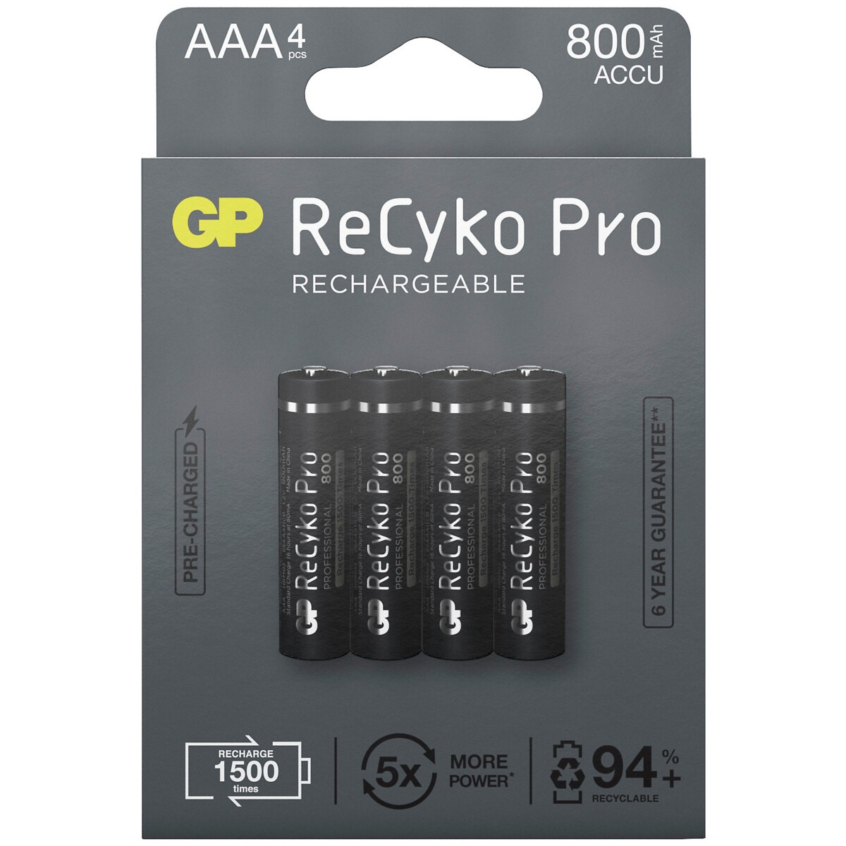 Uzlādējama baterija 1,2v aaa 800mah recyko pro 4p
