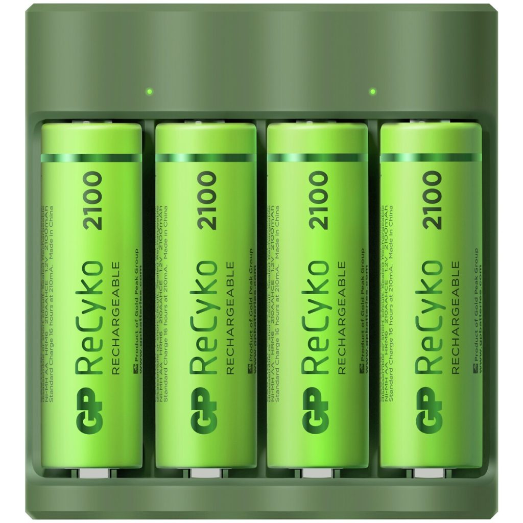 Ikdienas lādētājs + baterijas aa 2000mah recyko 4 gab.