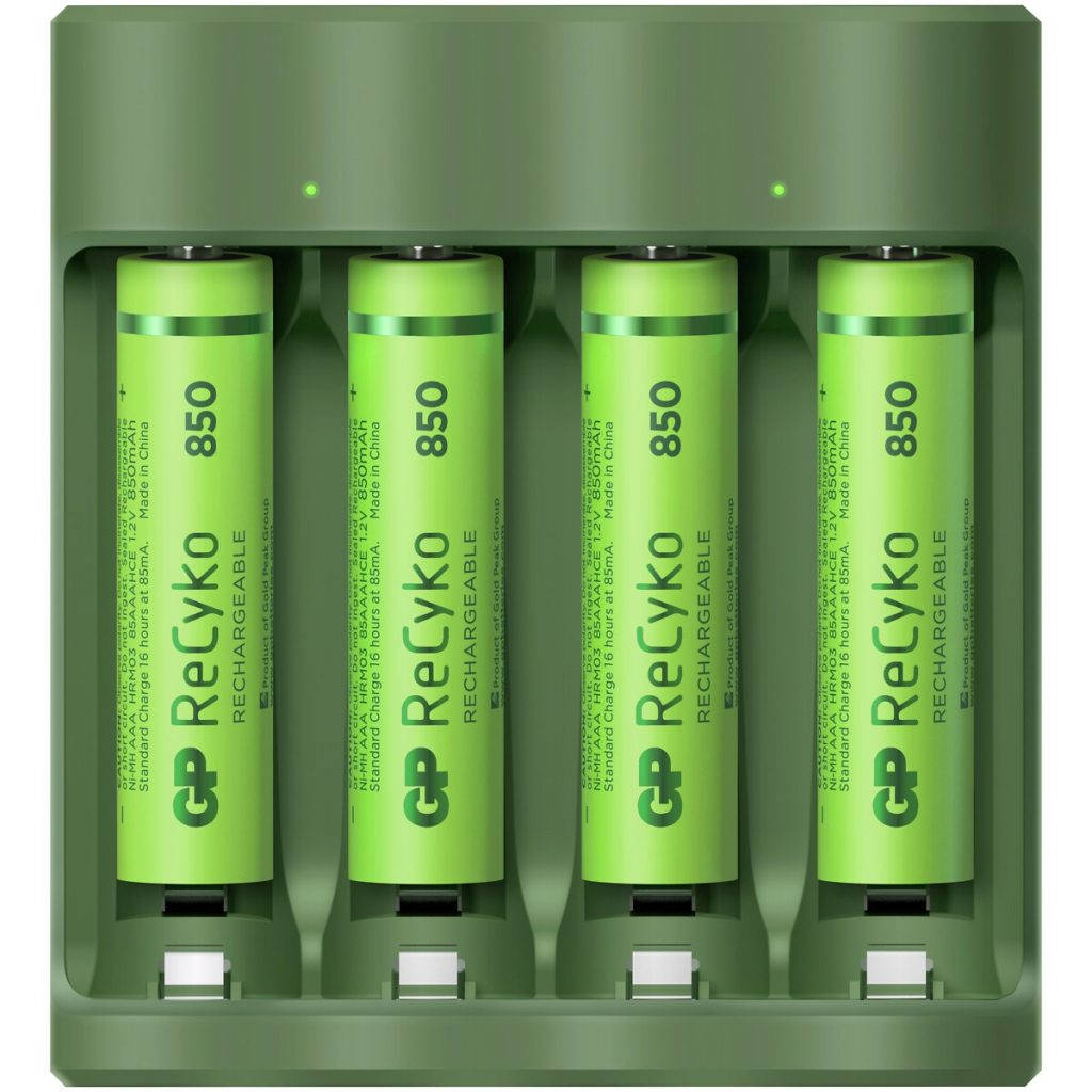 Ikdienas lādētājs + baterijas aaa 850mah recyko 4 gab.