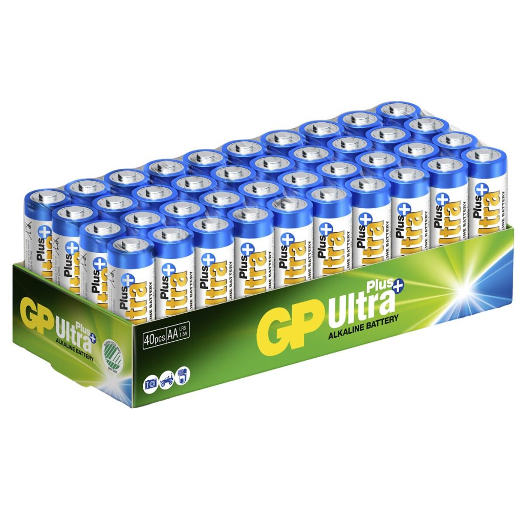 Gp ultra plus sārmainais aa-baterija lr6 40 gab. iepakojumā