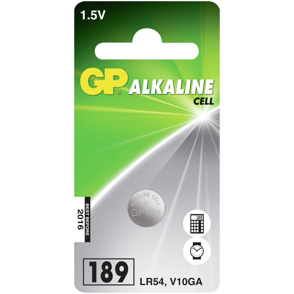Kloķveida baterija 1,5 V lr54 sārmaina 1 gab.