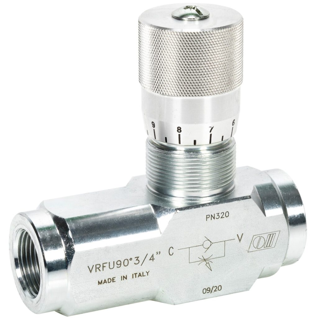 Plūsmas regulēšanas vārsts ar check 3/4 80l 280bar