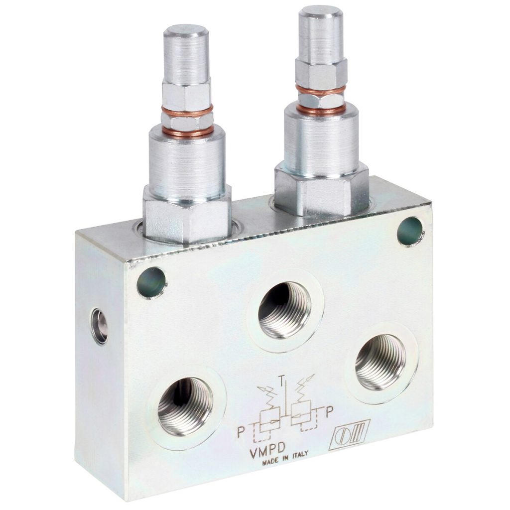 Divkāršais pārspiediena vārsts 3/8 vmpd 10-180 bar