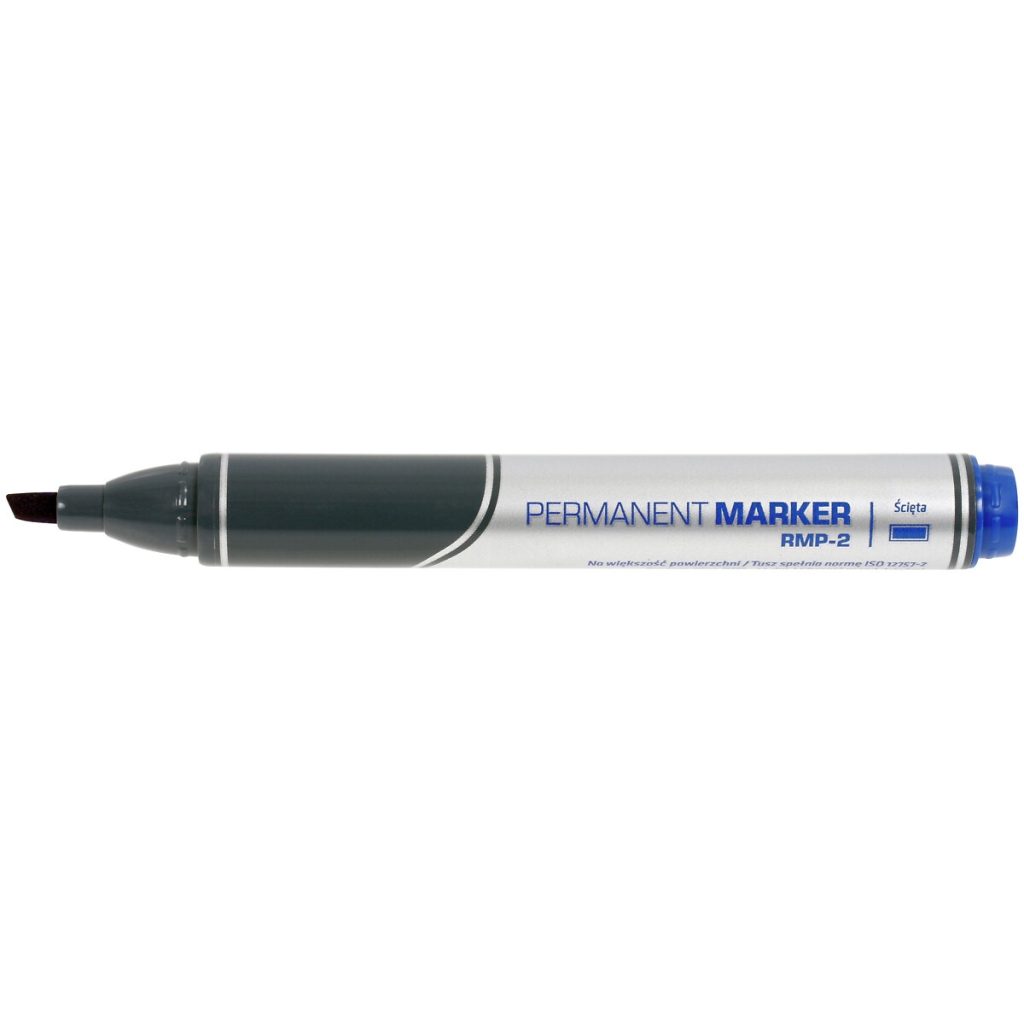 PASTĀVĪGAIS MARĶIERIS ZILS 2-4 MM AR KALTU GALU