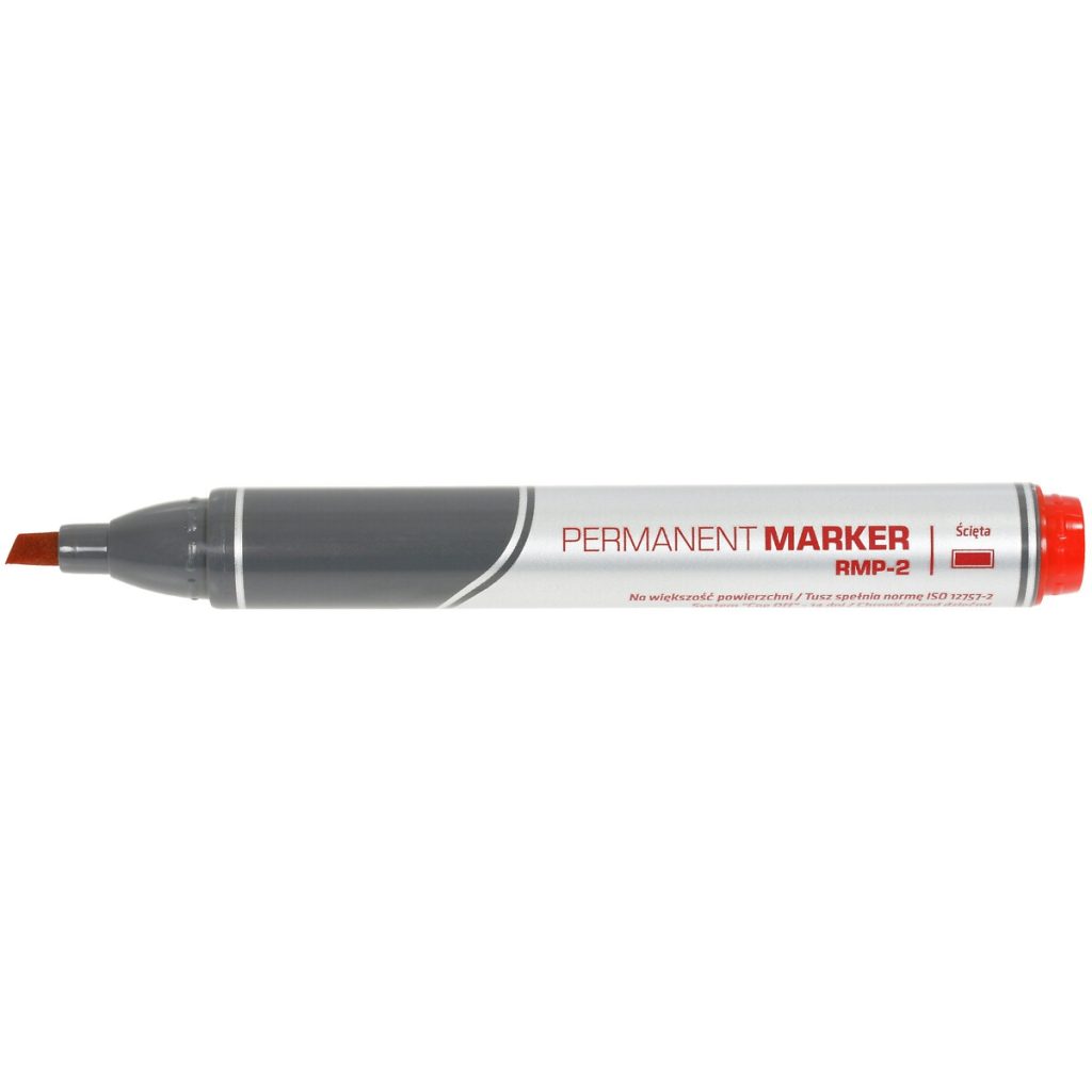 PASTĀVĪGAIS MARĶIERIS SARKANS 2-4 MM AR KALTU GALU