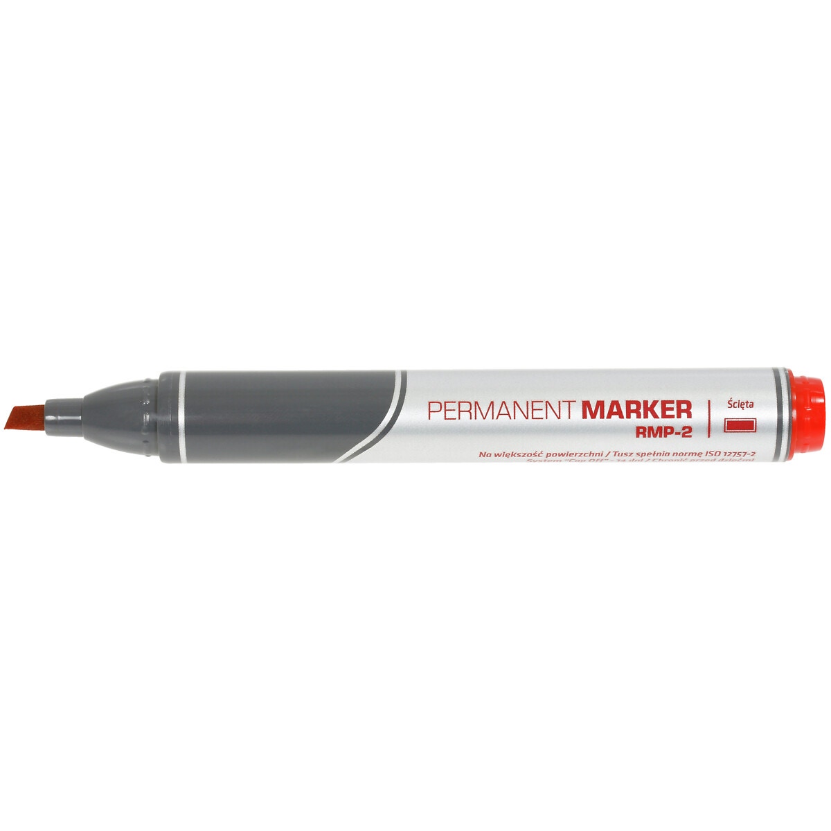 PASTĀVĪGAIS MARĶIERIS SARKANS 2-4 MM AR KALTU GALU