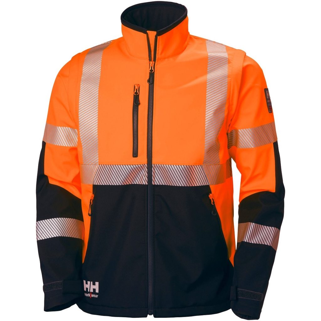Softshell jaka 2xl icu fl.oranža/pelēka