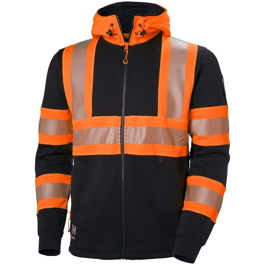 Pilna rāvējslēdzēja rāvējslēdzēja jaka ar kapuci 2xl icu fl.orange/grey