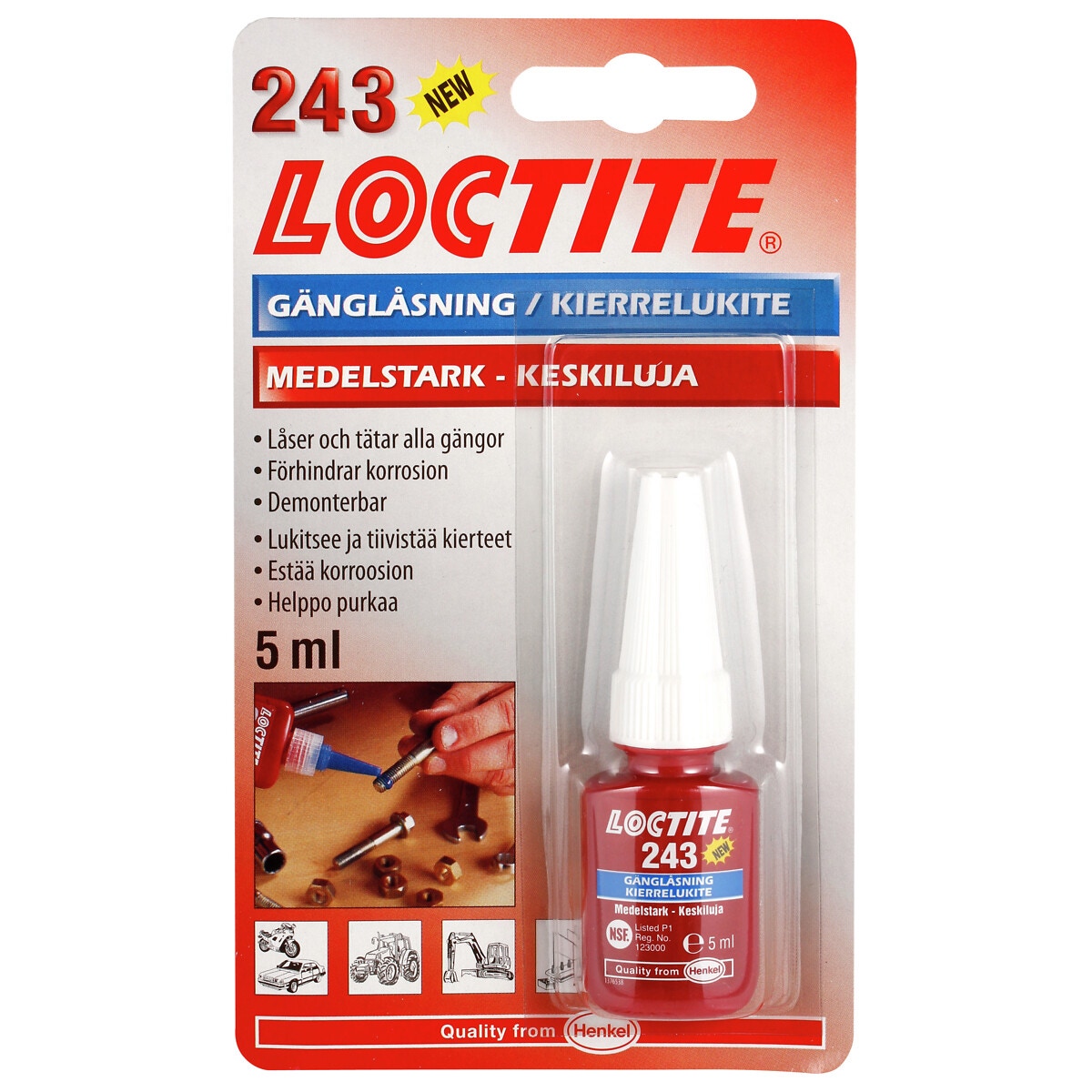 Uzgrieznis/skrūves fiksators normāls 5ml 243