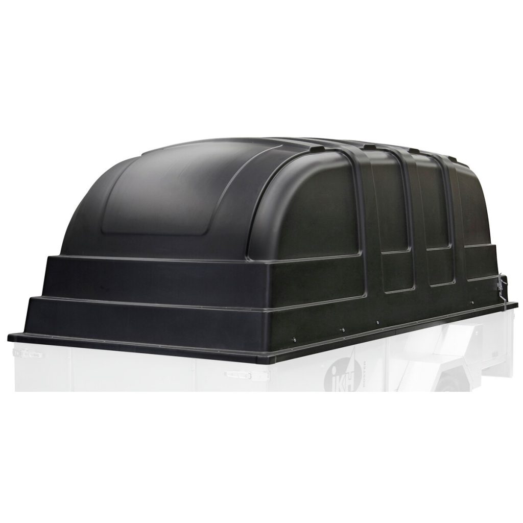 PIEKABES PĀRSEGS 326X150X108 MELNS JAXAL (HDPE)