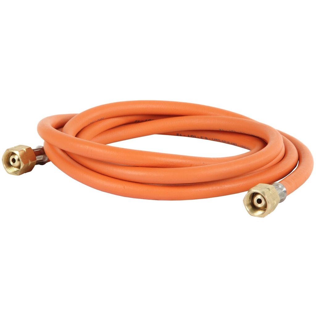 Gāzes šļūtene 2,4 m 6,3 mm ar 3/8" savienotājelementiem