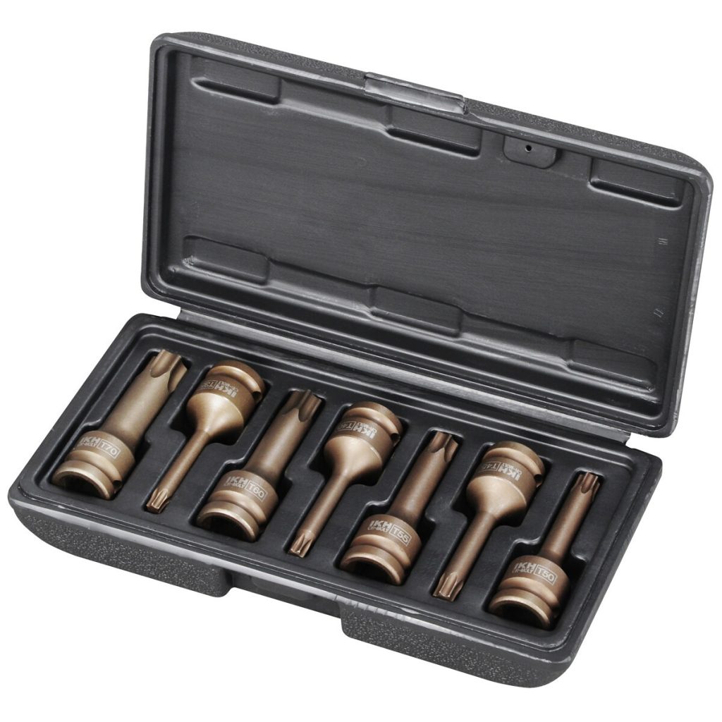 TORX BITU UZGAĻU KOMPLEKTS 1/2" T35-T70 7GAB.