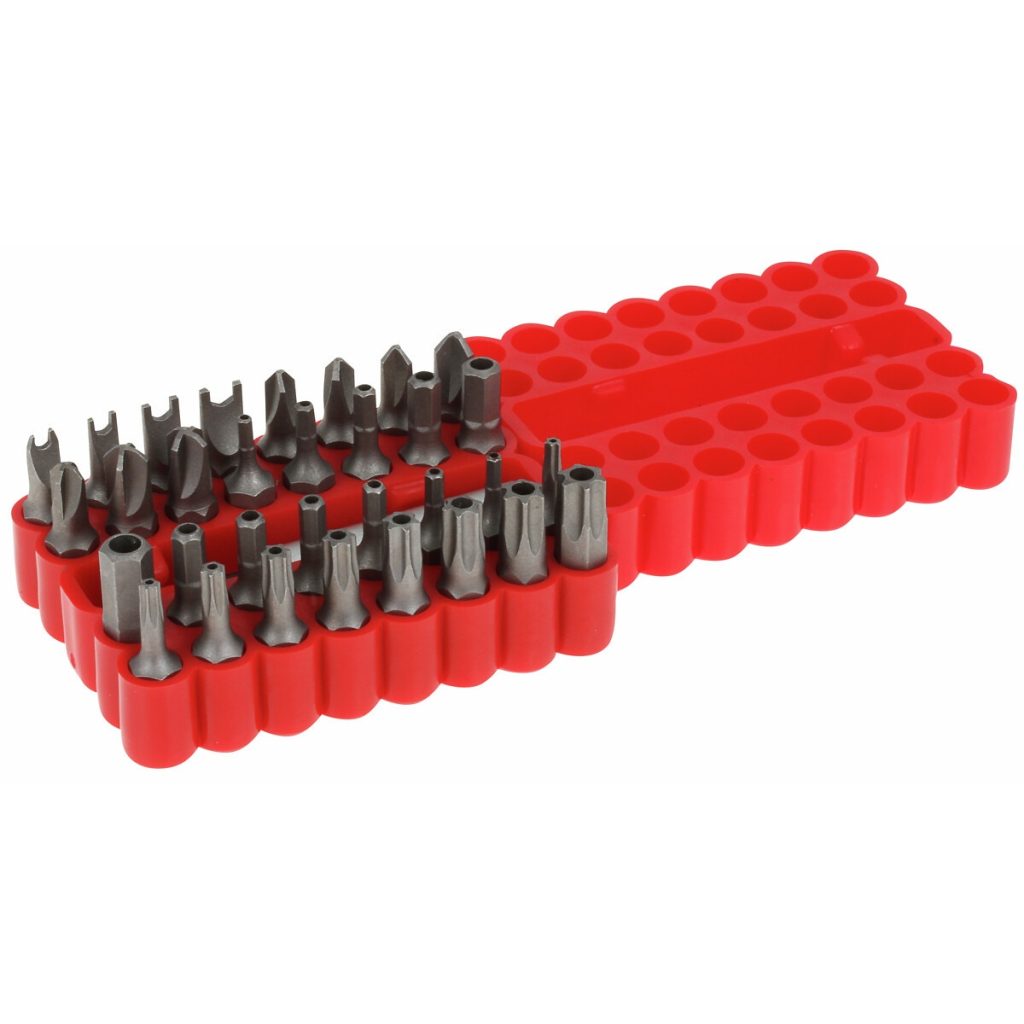 UZGAĻU KOMPLEKTS 1/4" 33GAB DROŠĪBAS SKRŪVĒM