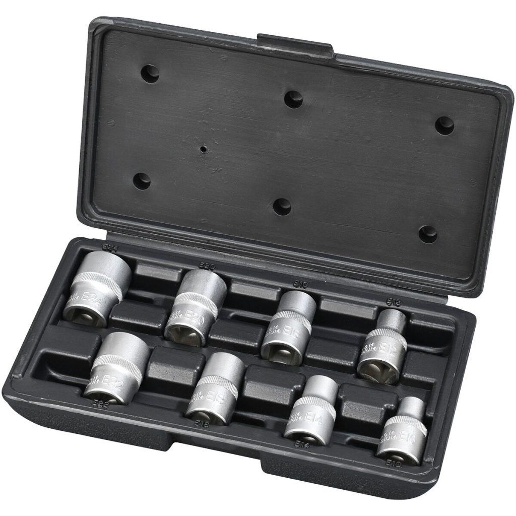 MUCIŅU KOMPLEKTS 1/2" 8GAB E-TORX 10-24MM