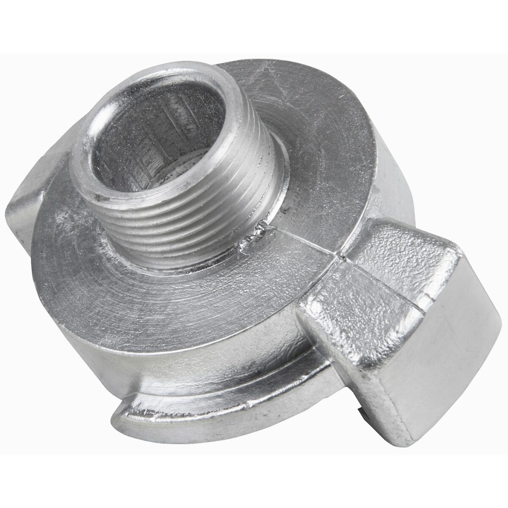 Claw coupling 2″ ārējā vītne 1″ alumīnija