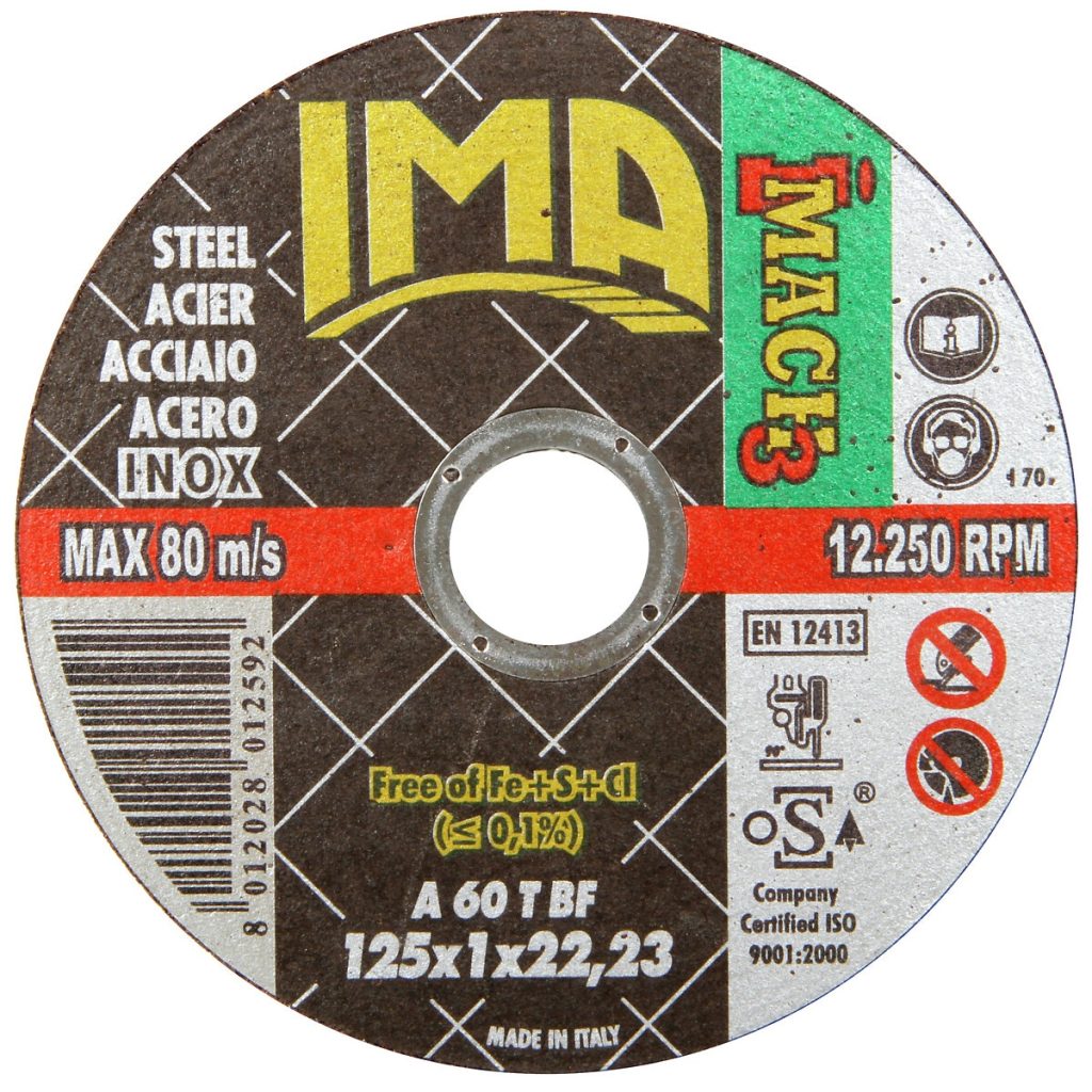 Griešanas ripa 125×1,0x22,2mm imach3 inox