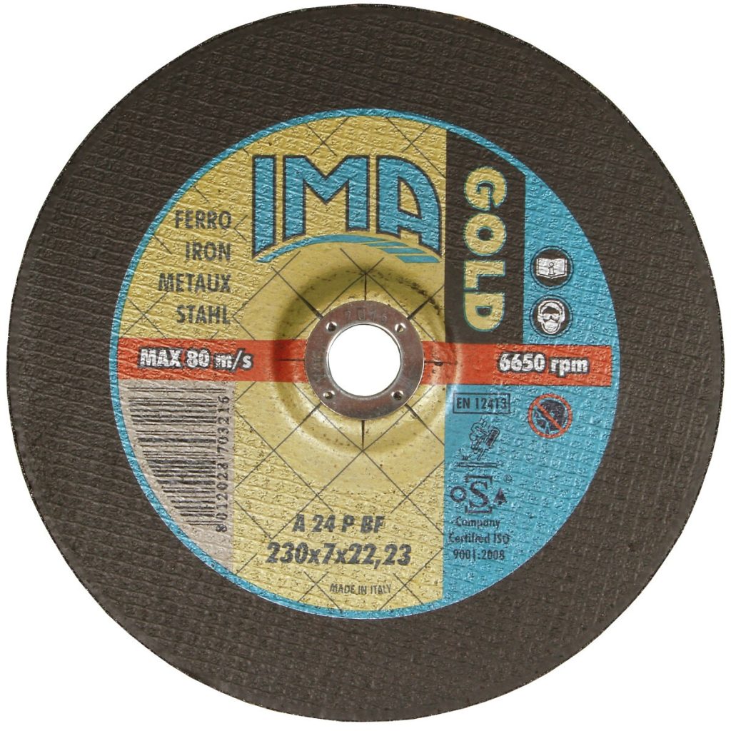 Slīpēšanas disks 230×7,0x22,2 mm zelta krāsā