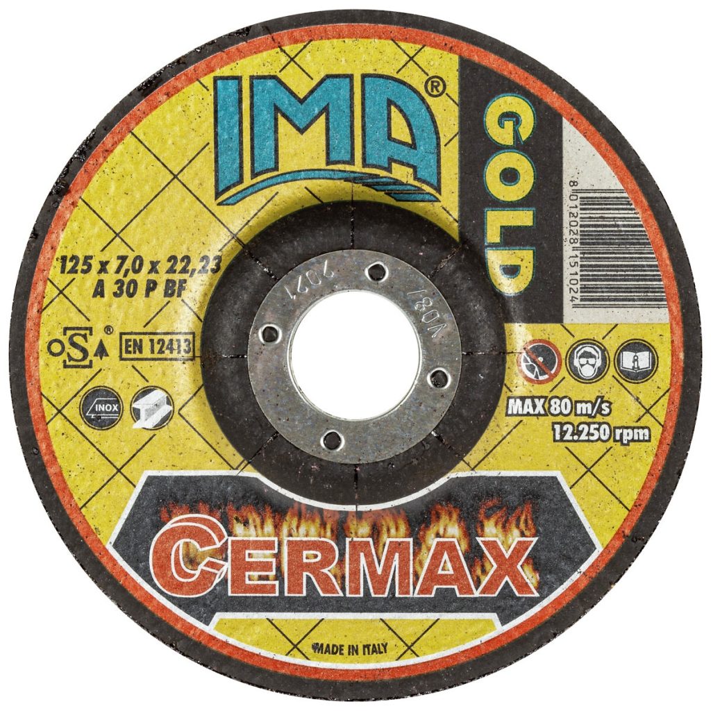 Slīpēšanas disks 125×7,0x22,2mm zelta cermax